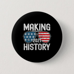 Making History Inauguration 2021 Biden Harris Sung 6 Cm Round Badge