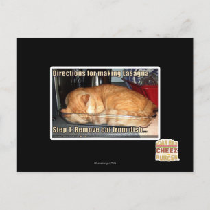 Making lasagne postcard