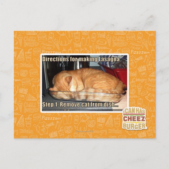 Making lasagne postcard (Front)