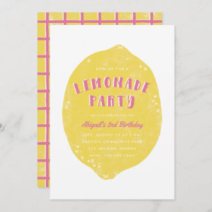 Making Lemonade Party Invitation - Magenta