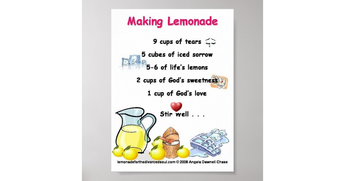 making lemonade poem poster