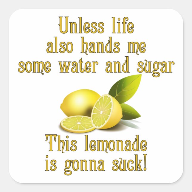 Making Lemonade Square Sticker (Front)