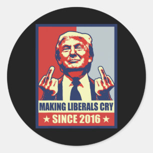 Making Liberals Cry Pro President Donald Trump 202 Classic Round Sticker