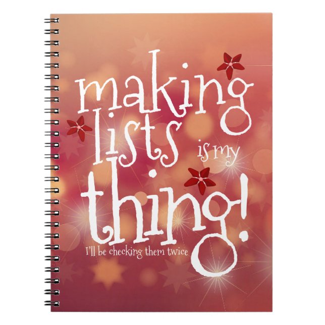 Making lists is my thing, Santas naughty or nice N Notebook (Front)