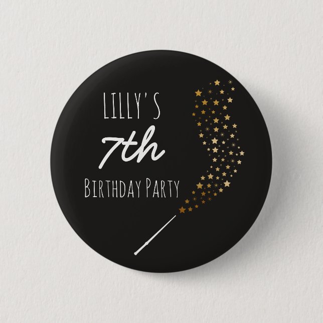 Making Magic Birthday Party Button (Front)