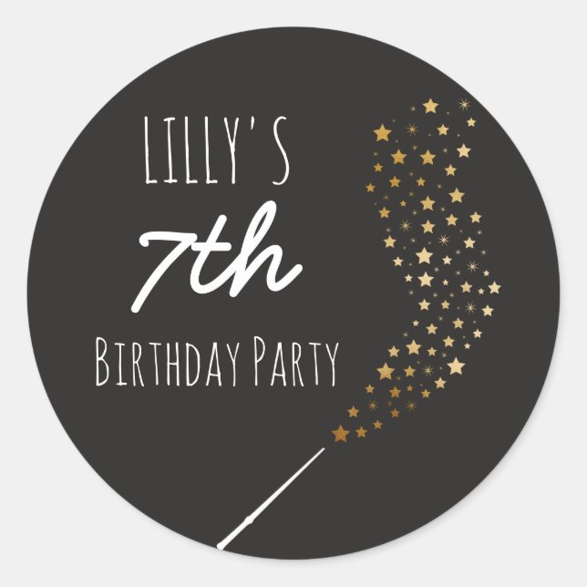Making Magic Birthday Party Stickers (Front)