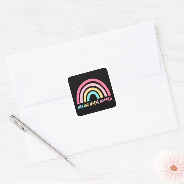 Making Magic Happen Square Sticker (Envelope)