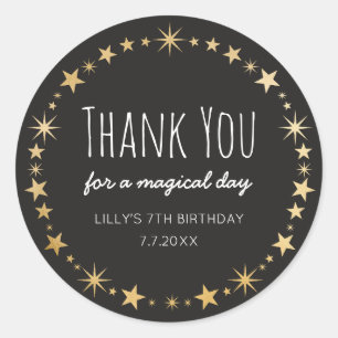 Making Magic Thank You Party Stickers
