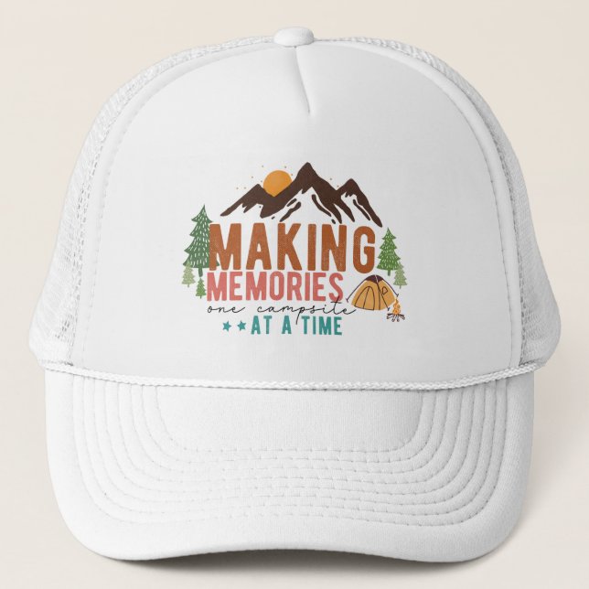 Making Memories Camping Quote Trucker Hat (Front)