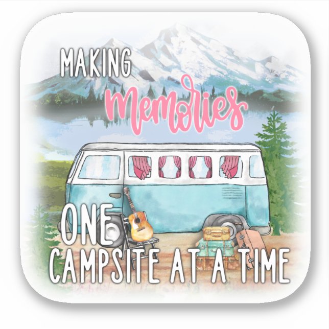 Making Memories Campsite Camper Trailer Mountians (Front)