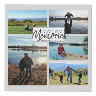 Making Memories Family Photo Collage Faux Canvas Print
