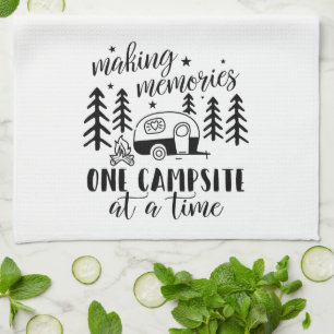 Making Memories Happy Camper Fun Summer Tea Towel