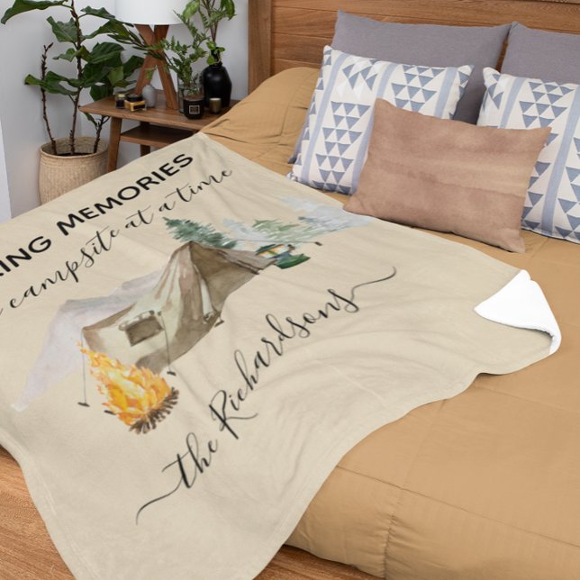Making Memories one Campsite at a Time Fleece Blanket (Creator Uploaded)
