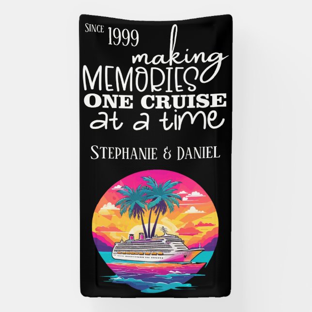 Making Memories One Cruise At A Time Cruise Door Banner (Vertical)