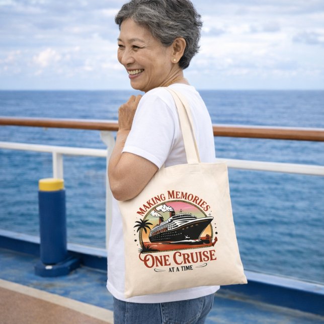Making Memories One Cruise at a Time Tote Bag (Making Memories One Cruise At A Time | Customized Family Reunion Cruise Bag)