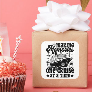 Making Memories One Cruise Family Cruise Matching Square Sticker