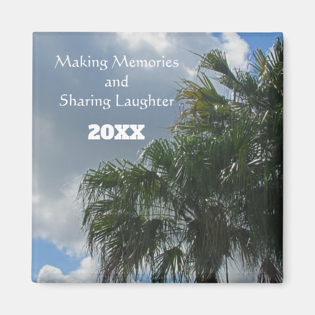 Making Memories Sharing Laughter Palm Tree Magnet (Front)