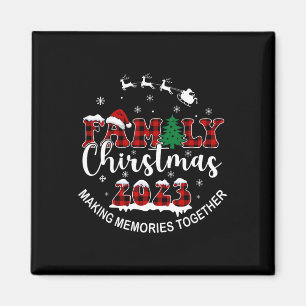 Making Memories Together Buffalo Plaid Family Chri Magnet