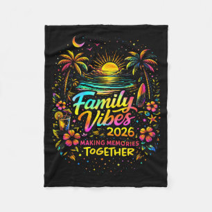 Making Memories Together Family Beach Trip 2026 Fleece Blanket