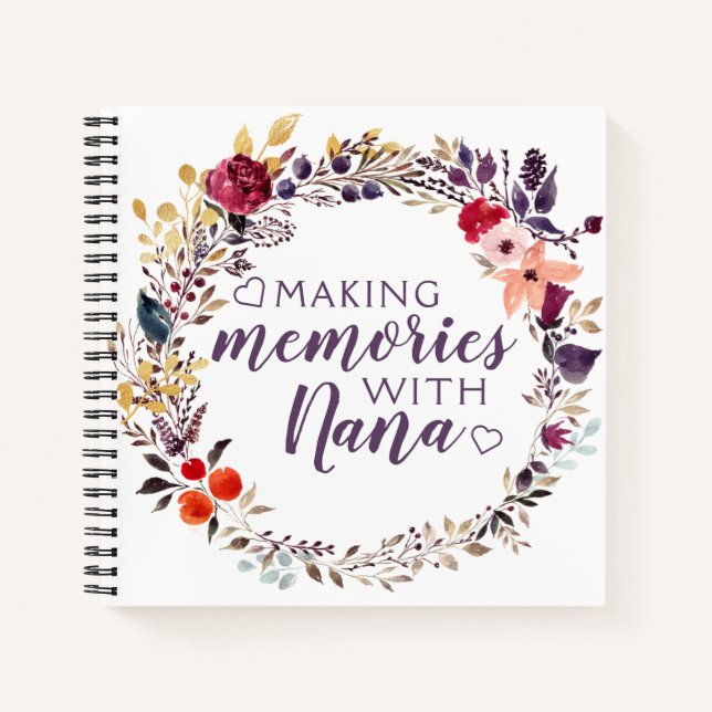 Making Memories with Nana Keepsake Memory Book (Front)
