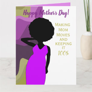 Making Mum Moves African American Mother's Day Card