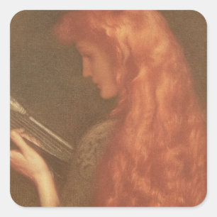 Making Music (pastel on paper) Square Sticker