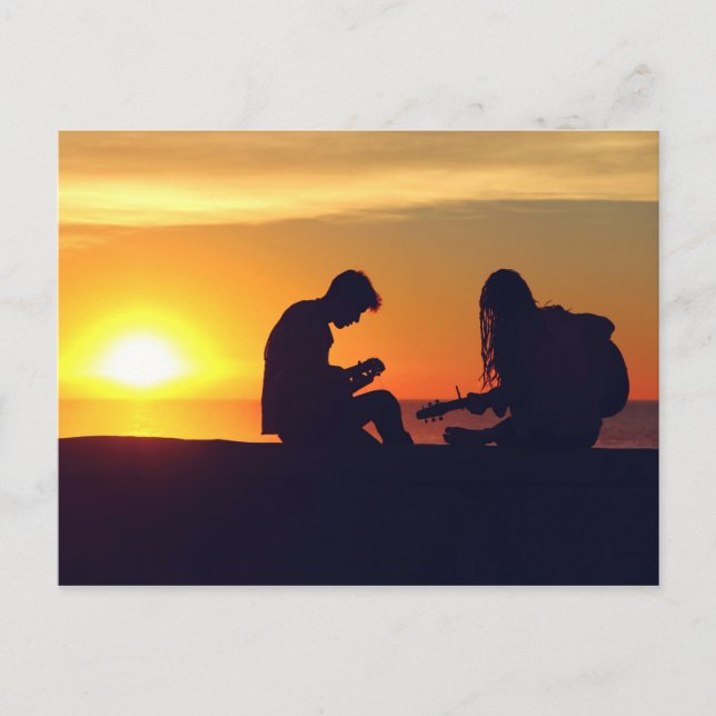 Making Music / Sunset postcard (Front)