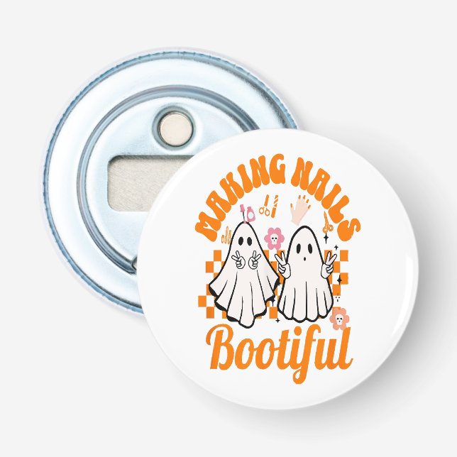 making nails bootiful halloween bottle opener (Front)