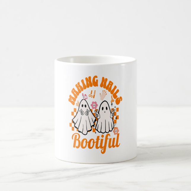 Making Nails Bootiful Halloween Coffee Mug (Center)