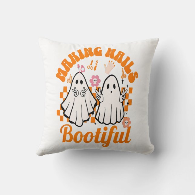 Making Nails Bootiful Halloween Cushion (Back)