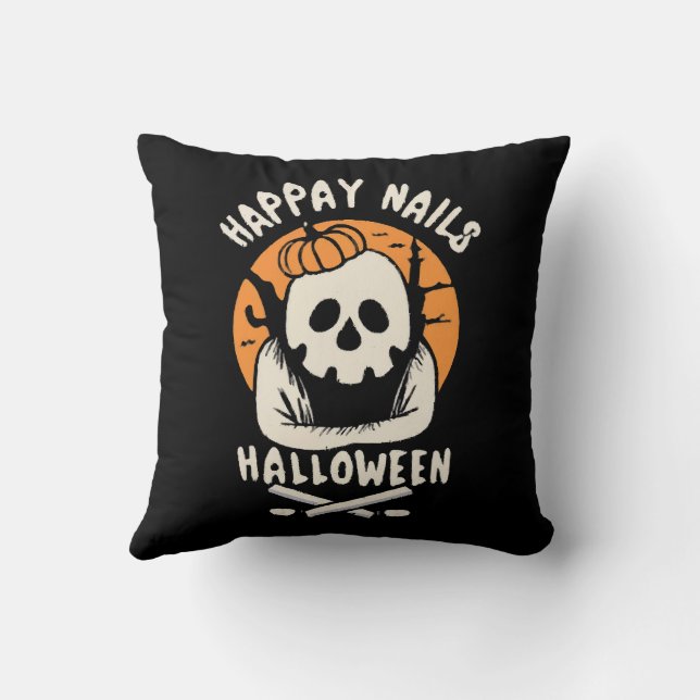 Making Nails Bootiful Halloween  Cushion (Back)