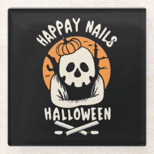 Making Nails Bootiful Halloween Glass Coaster