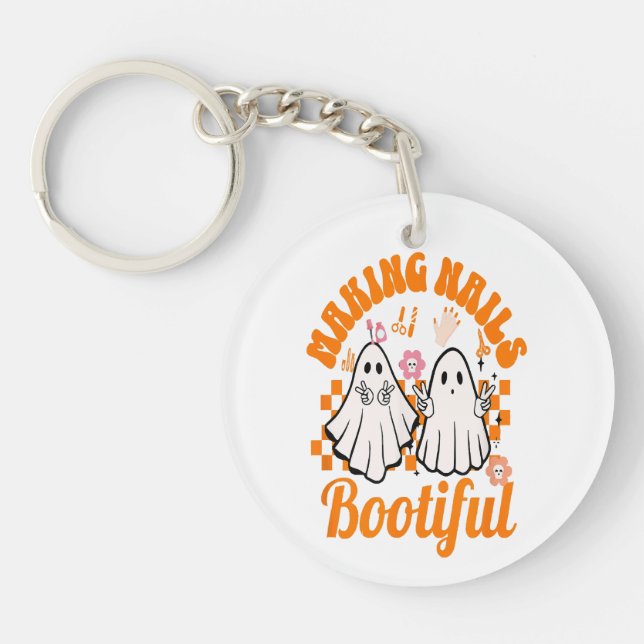 making nails bootiful halloween key ring (Front)