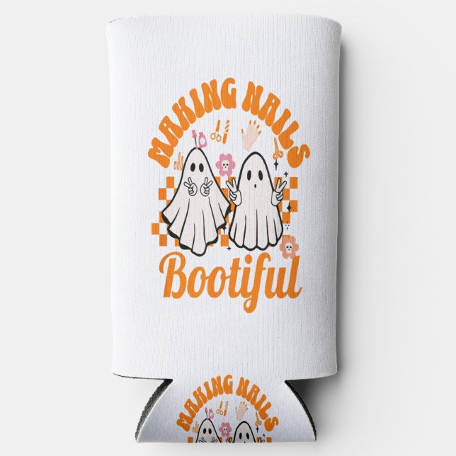 making nails bootiful halloween seltzer can cooler (Front)