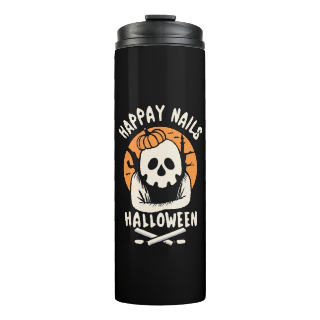 Making Nails Bootiful Halloween  Thermal Tumbler (Front)