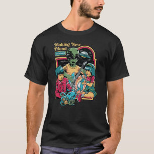Making New Friends – Alien Social Skill Vintage  T-Shirt