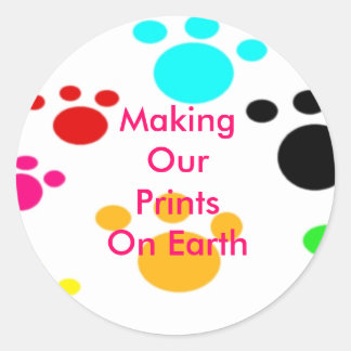 Making Our Prints On Earth Sticker