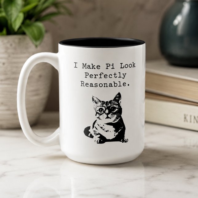 Making Pi Look Reasonable Math Humour Gift Two-Tone Coffee Mug (Creator Uploaded)