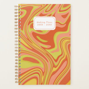 Making Plans Modern Colourful Orange Yellow Marble Planner