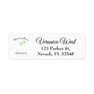 Making Pour Decisions with Margarita Glass Return Address Label
