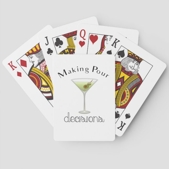 Making Pour Decisions with Martini Glass Playing Cards (Back)