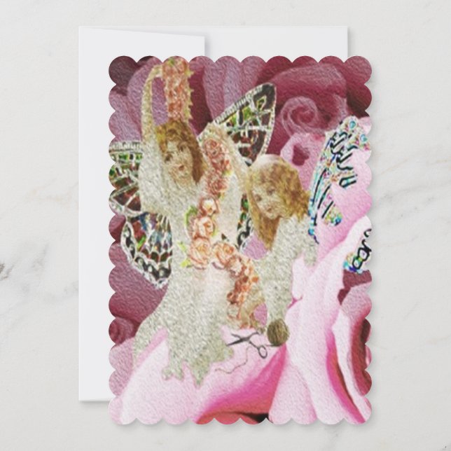 Making Rose Necklaces Invitation (Back)