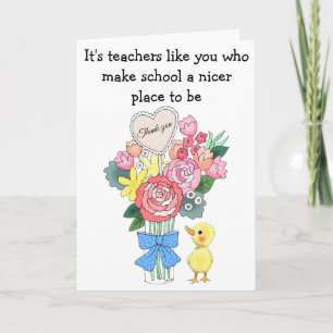 Making School Nice Place Teacher Appreciation Card