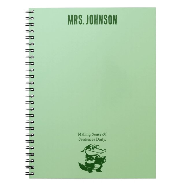 Making Sense of Sentences English Teacher Design Notebook (Front)