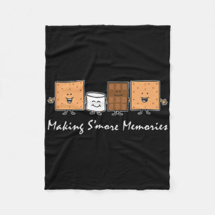 Making Smore Memories Camping Campfire Smores Cart Fleece Blanket