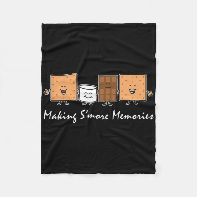 Making Smore Memories Camping Campfire Smores Cart Fleece Blanket (Front)