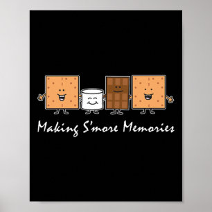Making Smore Memories Camping Campfire Smores Cart Poster