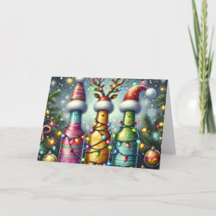 Making Spirits Bright Beer Bottle Holiday Card