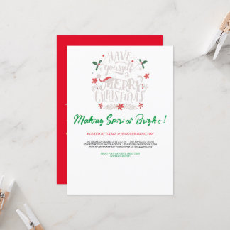 Making Spirits Bright | Christmas Cocktail Party I Invitation