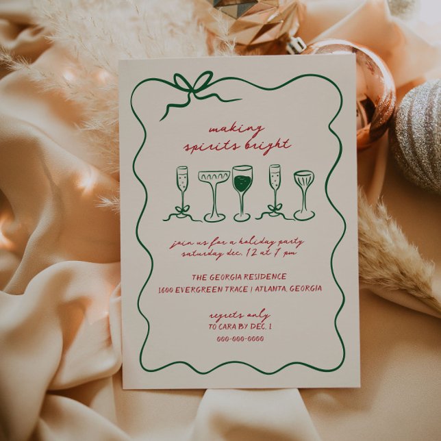  Making Spirits Bright Christmas Party Invitation (Creator Uploaded)